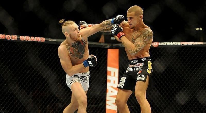 Conor McGregor against Dustin Poirier at UFC 178