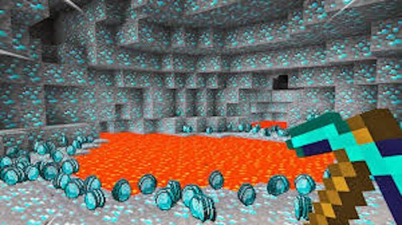 There are many Minecraft seeds that are great for finding diamonds (Image via YouTube)