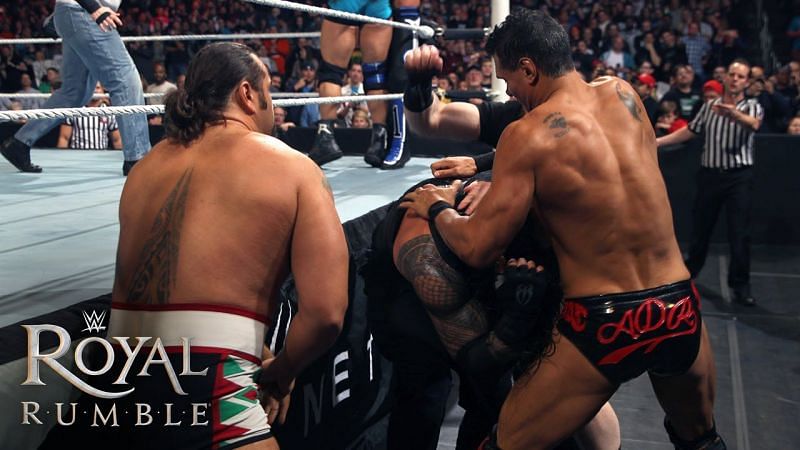 The League of Nations attacked Roman Reigns outside of the ring during the 2016 Royal Rumble.