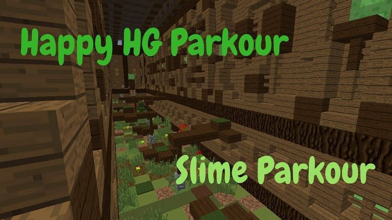 Happy HG offers a large selection of parkour maps, each with a unique theme