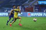 Although Joel Chianese missed some opportunities for Hyderabad FC in the first half, he made up for it by giving his side the lead later (Image Courtesy: ISL Media)