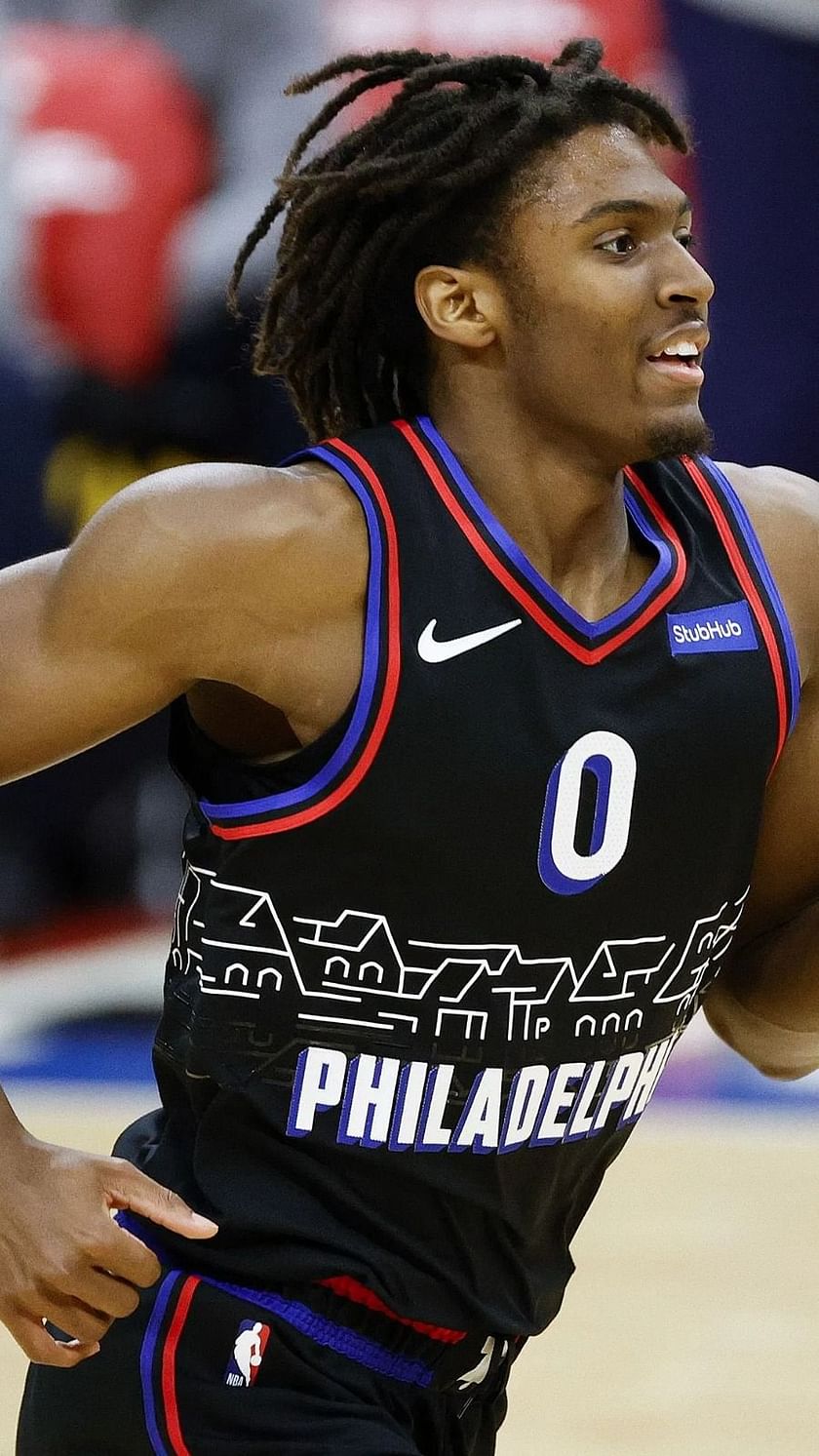Tyrese Maxey - Philadelphia 76ers - Game-Issued 2022 NBA Rising Stars  Short-Sleeved Shooting Shirt