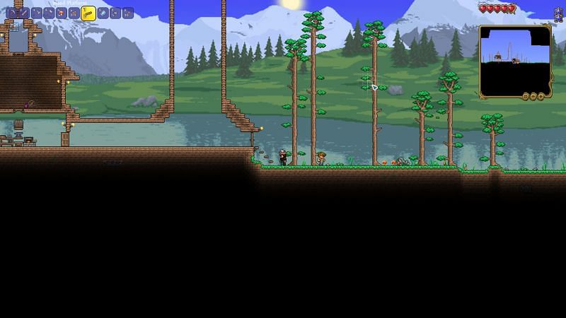 How to make stairs in terraria Step 3