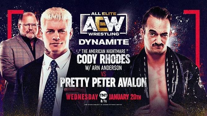 Cody Rhodes vs. Pretty Peter Avalon added to next week's AEW Dynamite; updated card
