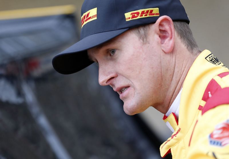 Ryan Hunter-Reay, driver of the #28 DHL Honda, talks his car during an NTT Indycar Series testing at Circuit of The Americas on February 11, 2020 in Austin, Texas. (Photo by Jonathan Ferrey/Getty Images)