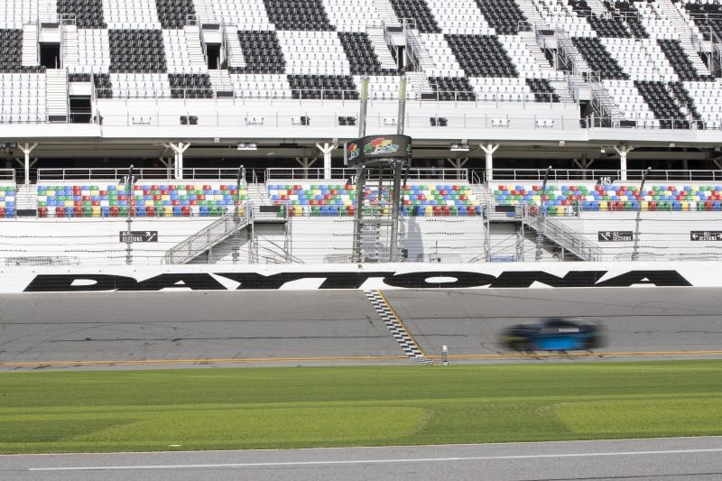 &nbsp;Chris Buescher drives the NASCAR Next Gen car during the NASCAR Cup Series test at Daytona International Speedway on December 15, 2020 in Daytona Beach, Florida. (Photo by James Gilbert/Getty Images)