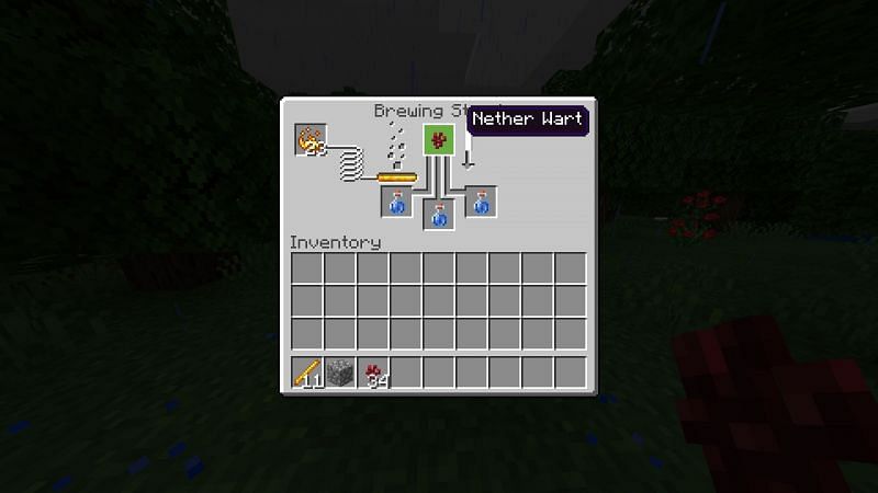 Placing Nether Wart in Brewing  Stand UI in Minecraft