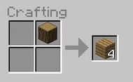 Place 1 piece of wood in crafting inventory