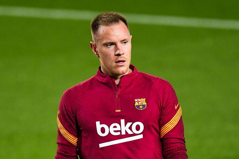 FC BARCELONA SPAIN 2020 2021 GOALKEEPER JERSEY SHIRT #1 TER STEGEN