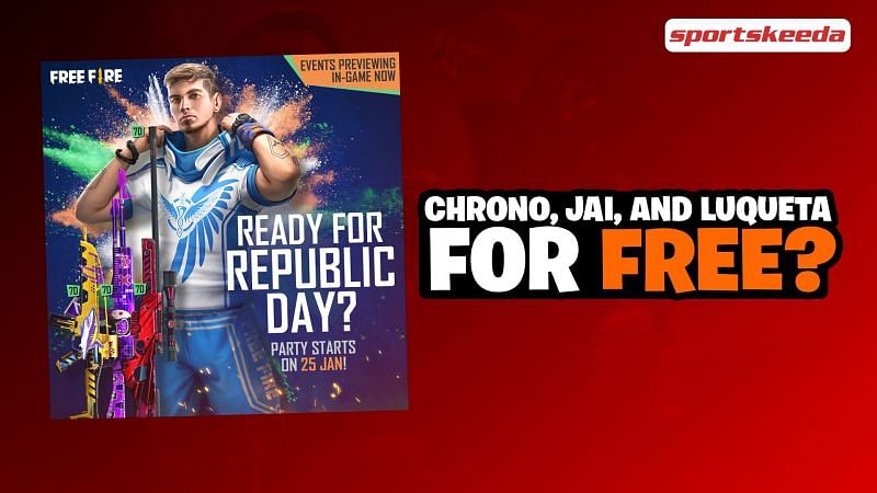 The Free Fire Republic Day event will begin on 25th January (Image via Sportskeeda)