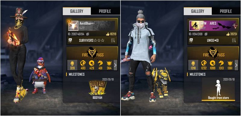 Free Fire IDs of Amitbhai&nbsp;and BUDI01 Gaming