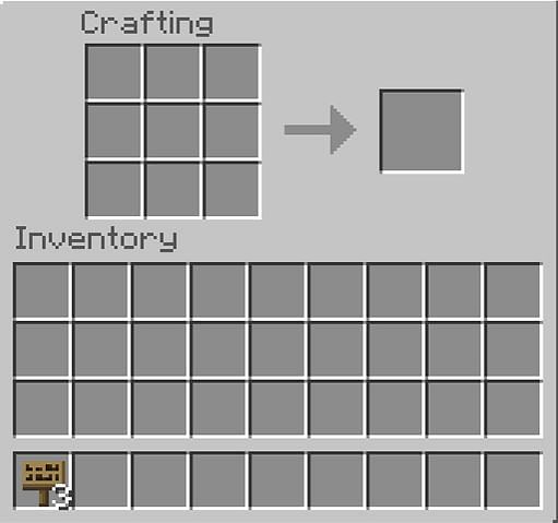 Placing the sign in Inventory 