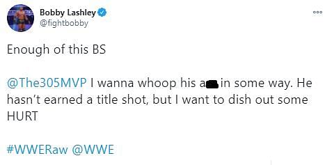 Bobby Lashley responds to Riddle