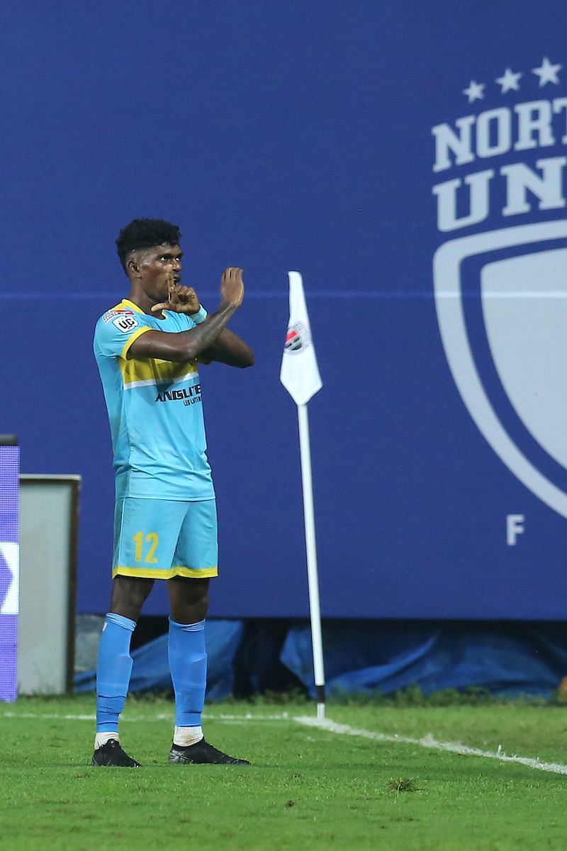 Colaco scored twice after coming on as a substitute (Image Courtesy: ISL)