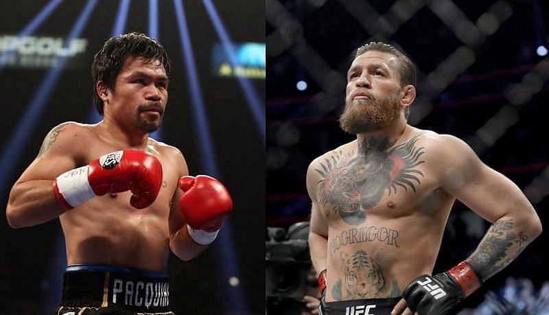 Manny Pacquiao (L) and Conor McGregor (R)