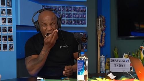 Mike Tyson doing mushrooms at "Impaulsive" podcast