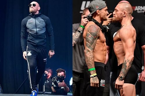 Conor McGregor and Dustin Poirier lock horns at UFC 257