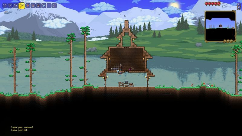 using bed terraria