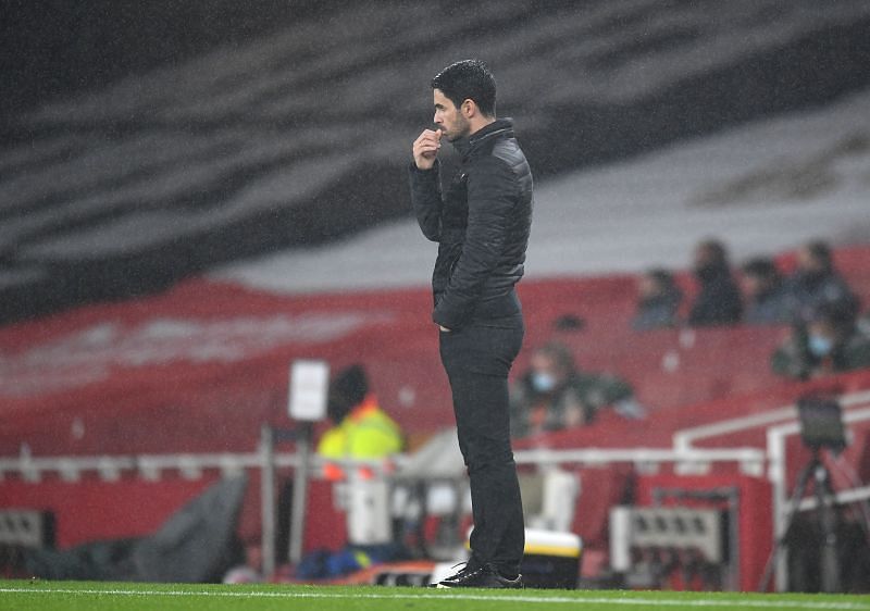 Mikel Arteta is not impressed with Saliba