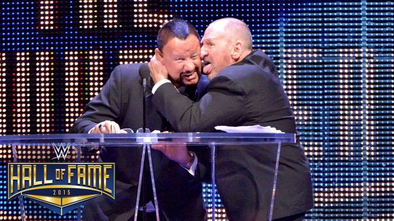 The Bushwhackers at the WWE Hall of Fame 2015 induction ceremony