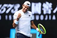 Matteo Berrettini in action at the 2020 Australian Open