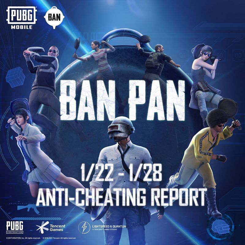 PUBG Mobile&#039;s developers publish weekly reports about the number of cheaters banned in a certain time period