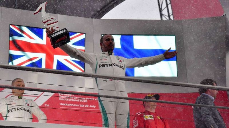 Lewis Hamilton won the German Grand Prix after starting from 14th on the grid.