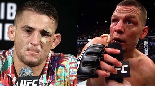 Dustin Poirier (left); Nate Diaz (right)