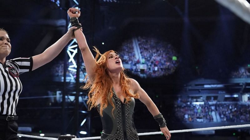 Becky Lynch won the Royal Rumble match after losing the Smackdown Title match earlier on the show.