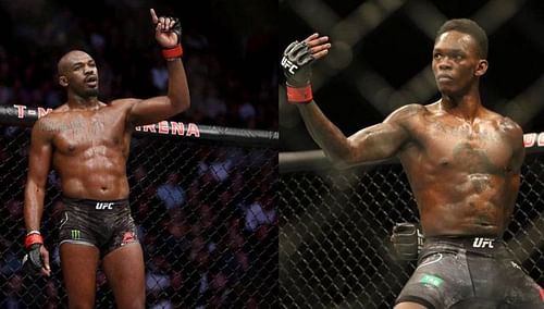 Jon Jones (left); Israel Adesanya (right)