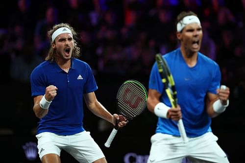 Stefanos Tsitsipas and Rafael Nadal