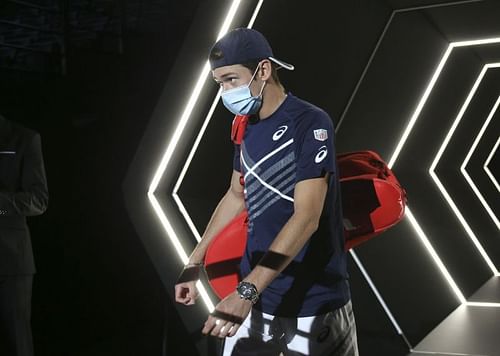 Alex de Minaur at the 2020 Rolex Paris Masters