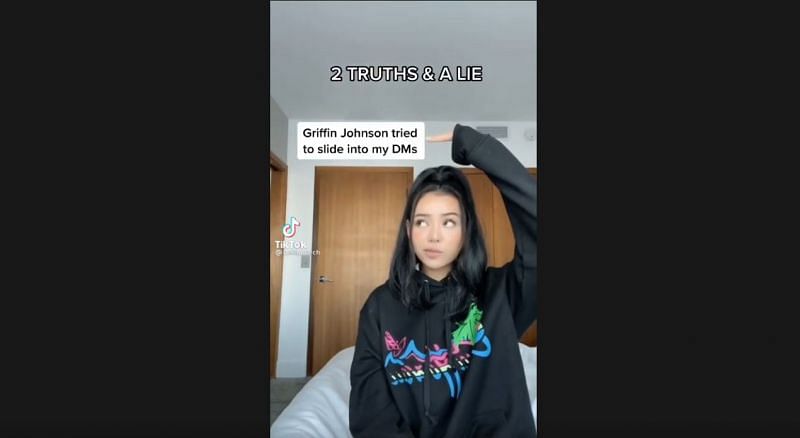 Bella Poarch recently posted a &#039;2 Truths 1 Lie&#039; video mentioning fellow TikTok star Griffin Johnson