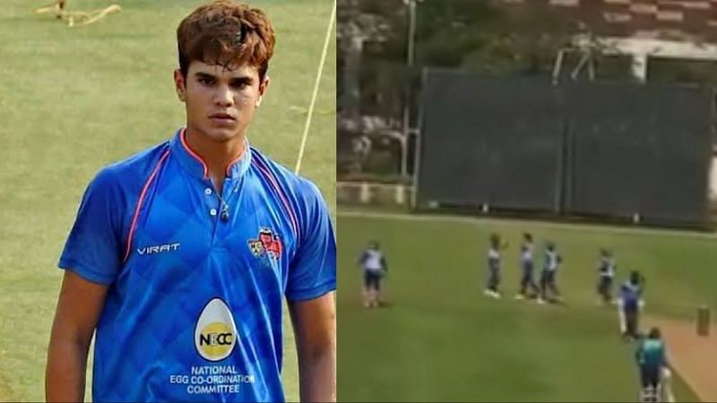 Arjun Tendulkar picked up his first wicket in the Mumbai vs Haryana match