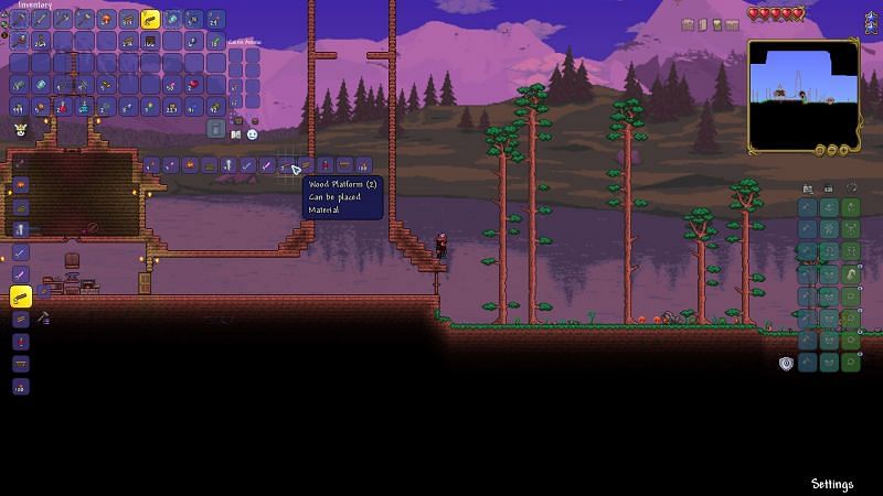 How to make stairs in terraria Step 1