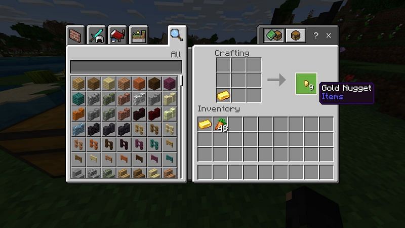 Crafting gold nuggets 