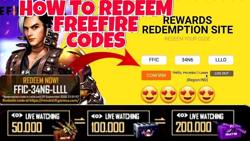 Free Fire Redeem Code Today [100% Working] Garena FF Reward Codes