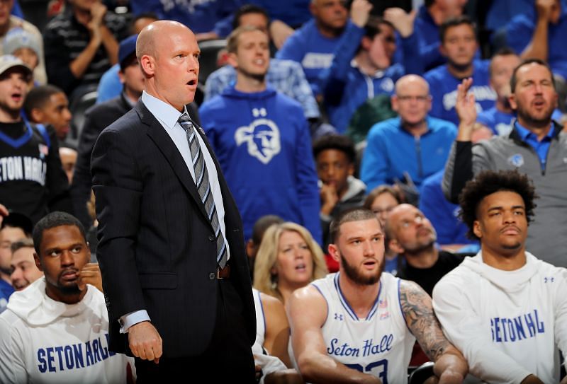 Head coach Kevin Willard of the Seton Hall Pirates reacts.&nbsp;