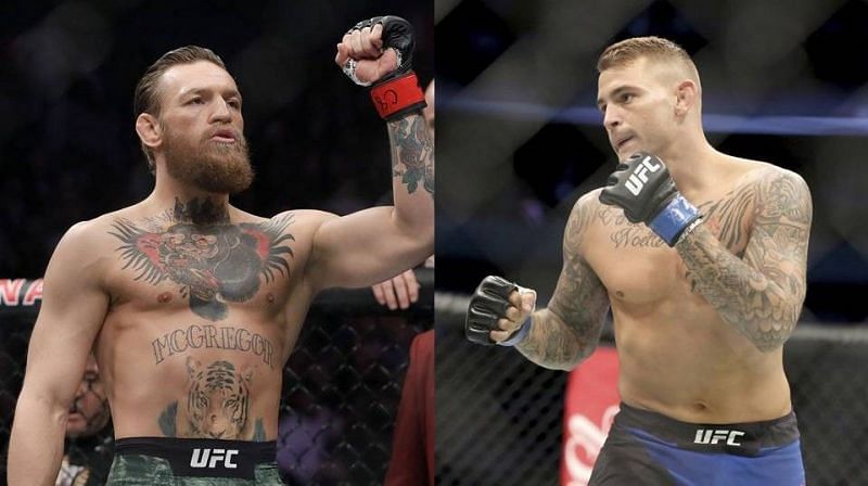 Conor McGregor (left); Dustin Poirier (right)