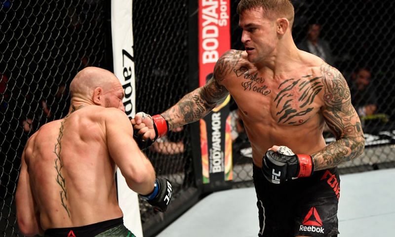 Conor McGregor (left) was defeated by Dustin Poirier (right) at UFC 257