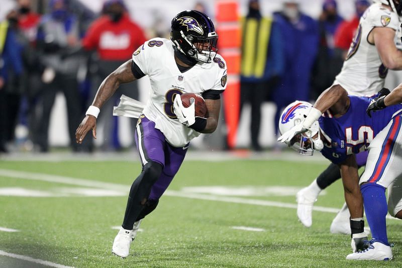 Lamar Jackson (8) - Divisional Round - Baltimore Ravens v Buffalo Bills