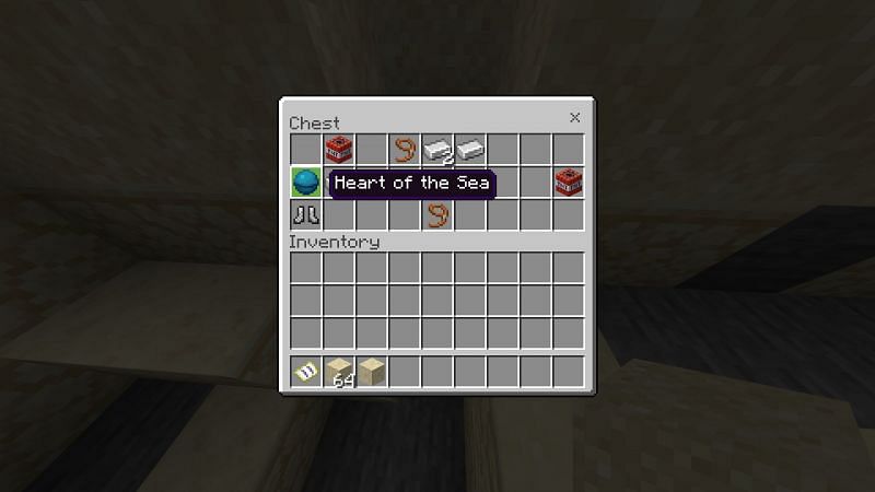 Heart Of the Sea in Chest in Minecraft