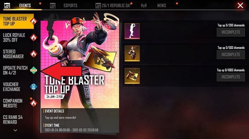Free Fire OB26 Advance Server has ended, global update to release on
