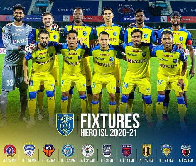 ISL 2020-21: Kerala Blasters' remaining fixtures revealed
