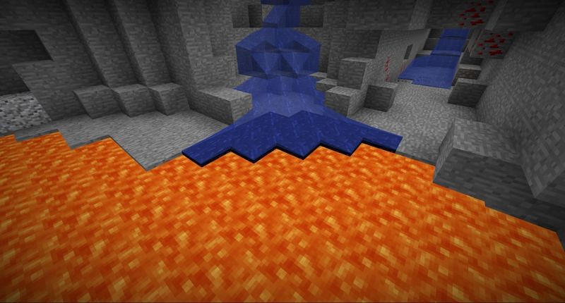 Turning lava into obsidian in Minecraft