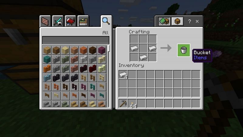 minecraft empty bucket