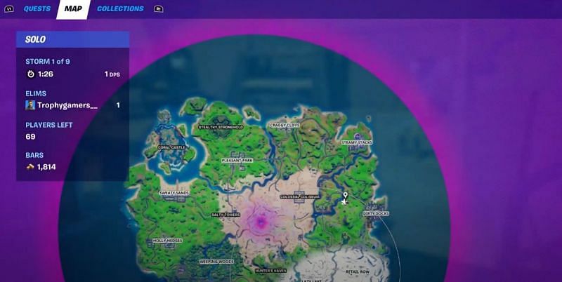 The &quot;Dub&quot; shotgun location in Fortnite Season 5