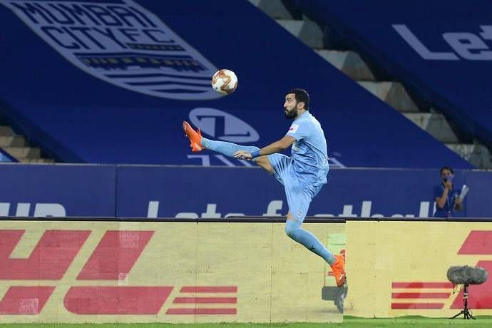 Ahmed Jahouh returns to play for his side after serving a one-game suspension. (Image: ISL)