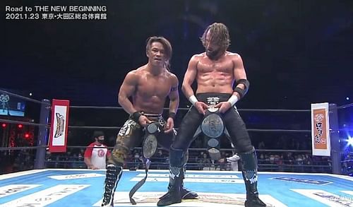 Taiji Ishimori and El Phantasmo are two-time IWGP Jr. Tag Team Champions