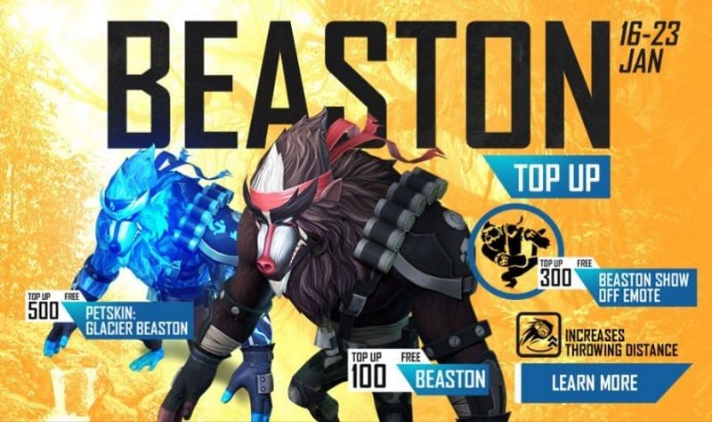 The Beaston pet was recently added to Free Fire